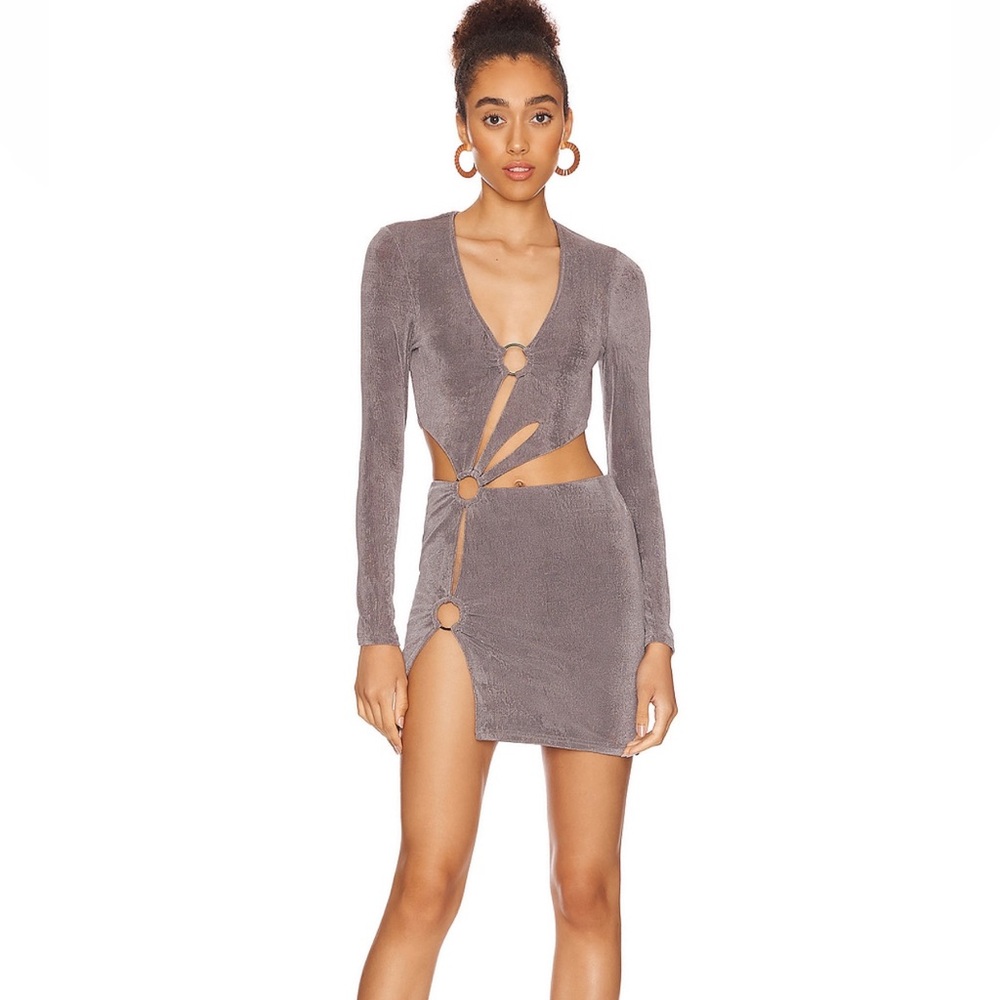 Cut out long sleeve dress